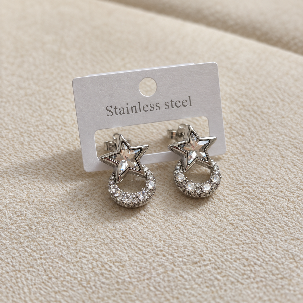 Starlight Moon Silver Taşlı Küpe
