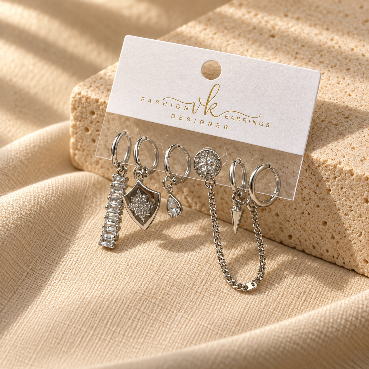 Silver Edge 6’lı Charm Küpe Seti