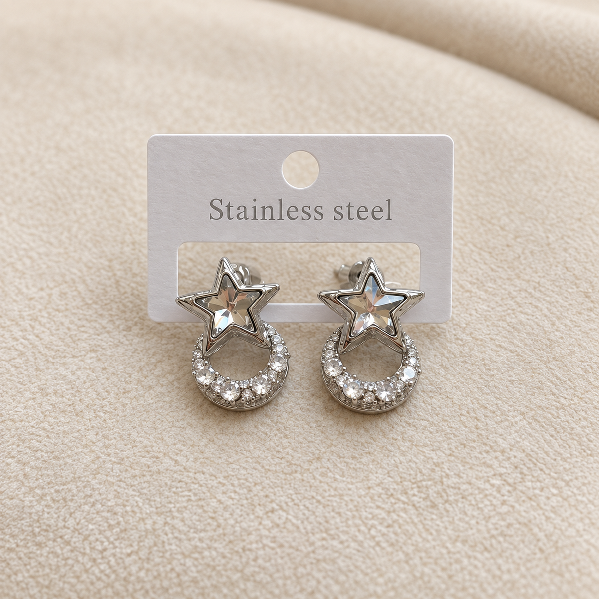 Starlight Moon Silver Taşlı Küpe
