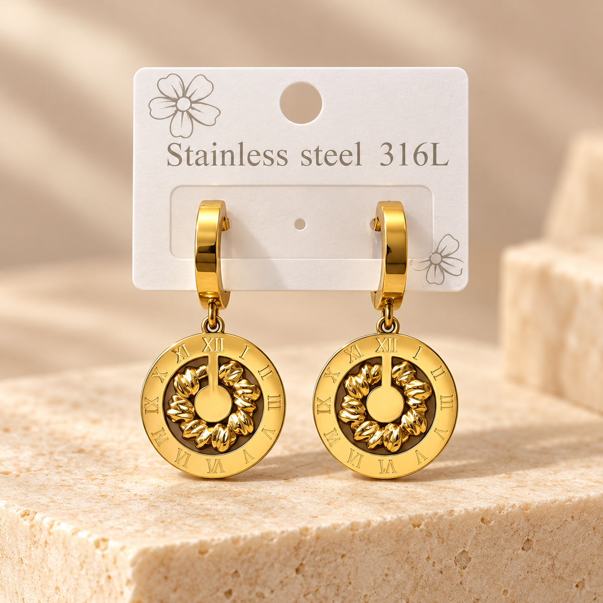 Chronos Gold Sallantılı Küpe