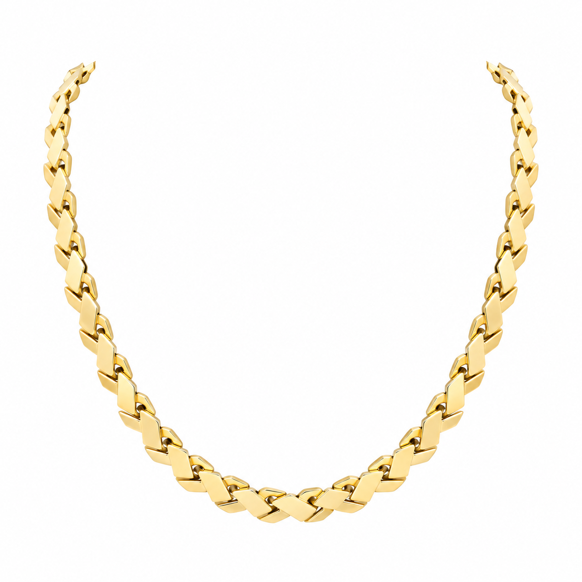 Geometrik Gold Zincir Kolye