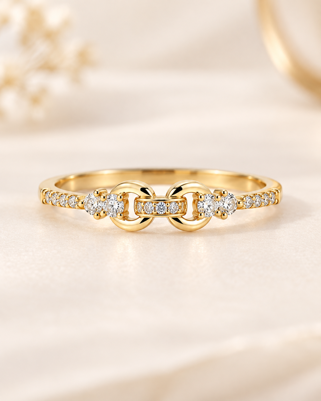 Marquise Işıltılı Gold Yüzük