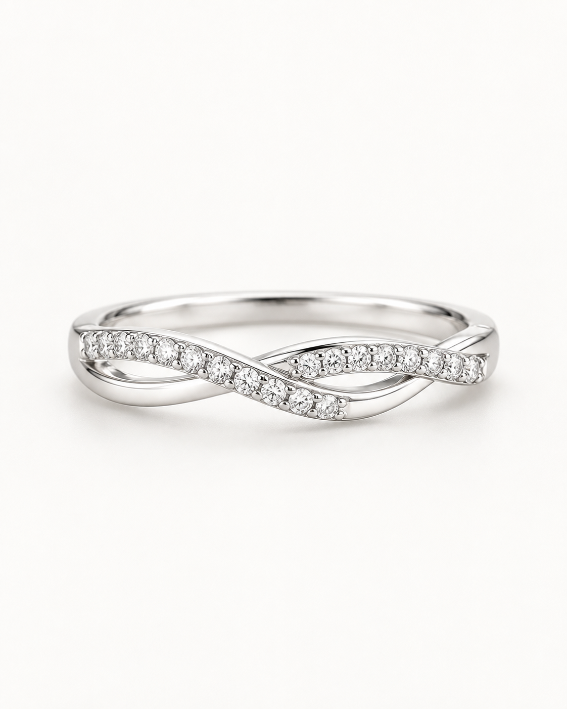 Örgü Işıltılı Silver Yüzük