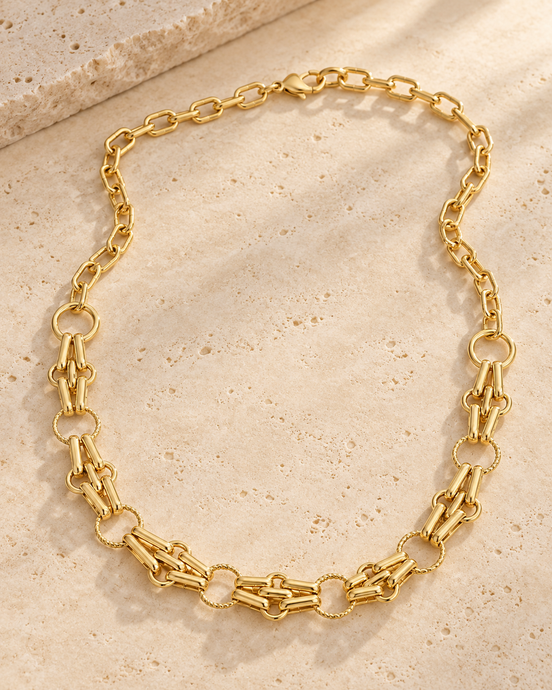 Xuping Gold Statement Zincir Kolye – Güçlü ve Lüks Görünüm