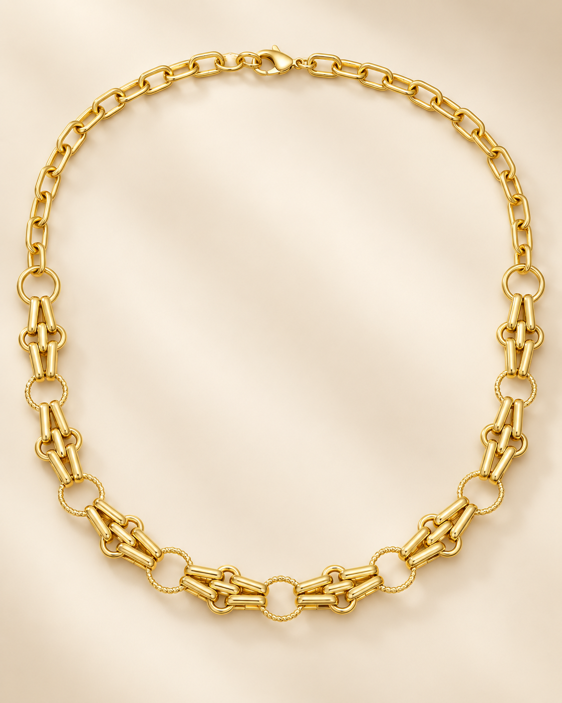 Xuping Gold Statement Zincir Kolye – Güçlü ve Lüks Görünüm