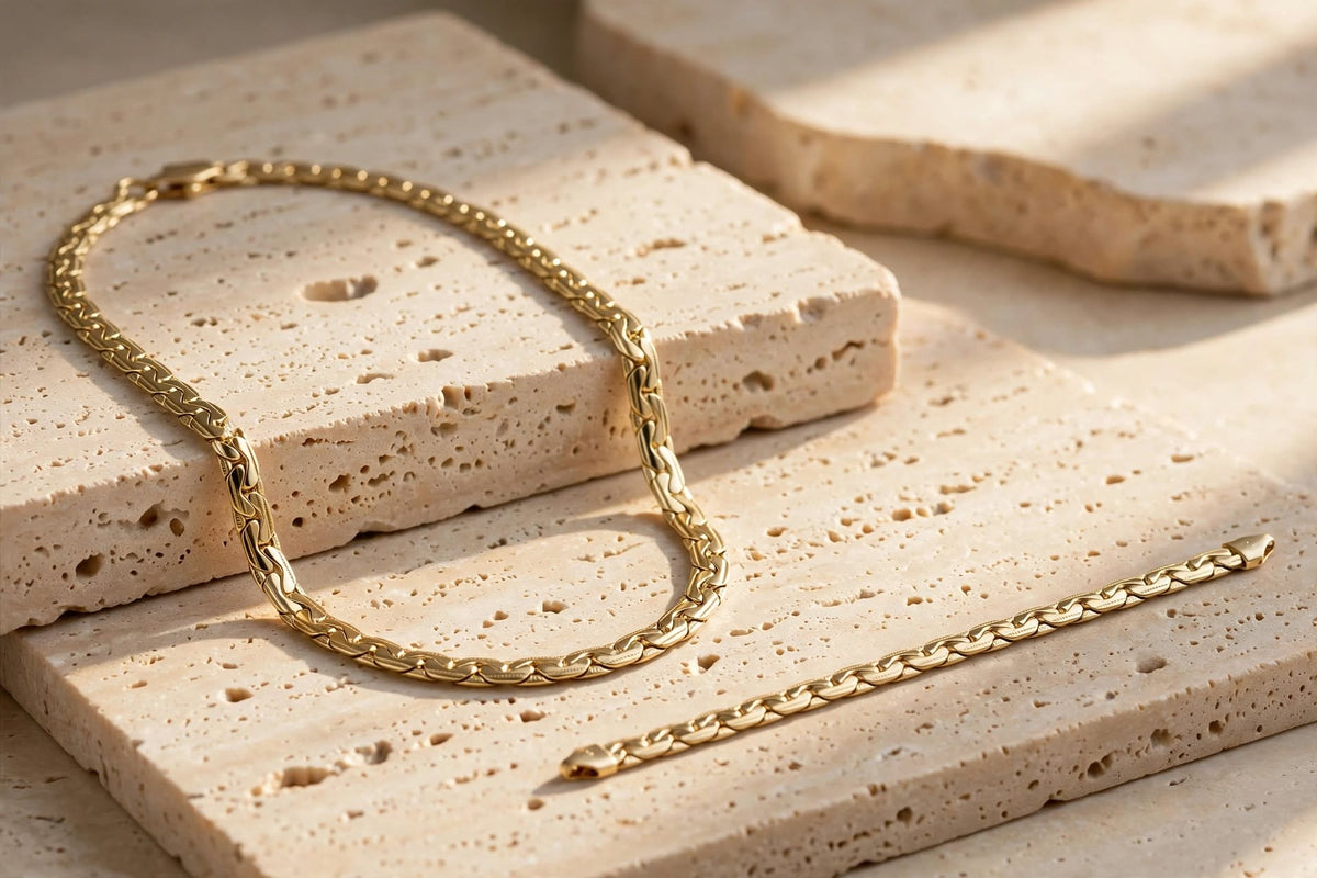 Xuping Gold Zincir Kolye & Bileklik Seti